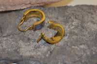 Cargar imagen en el visor de la galería, Messing Ohrringe gold Abalone Muschel Imitat Creolen - chic-net.de
