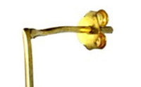 Load image into Gallery viewer, Messing Ohrstecker Stab Kreis antik golden rotgold Bronze Kreis minimalistisch - chic-net.de
