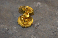 Load image into Gallery viewer, Messing Stein Kristall Ohrstecker gold Rose 11mm - chic-net.de
