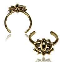 Cargar imagen en el visor de la galería, Messing Zehenring golden antik verstellbar Lotusblume nickelfrei glänzend - chic-net.de
