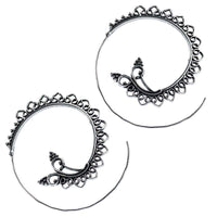 Cargar imagen en el visor de la galería, Messingohrringe versilbert Spiralen Herzen Punkte verzweigt 925 sterling Silber - chic-net.de
