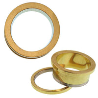 Cargar imagen en el visor de la galería, Metalltunnel Tunnel Chirurgenstahl Unisex Edelstahl Plug golden Rand Expander Piercing - chic-net.de
