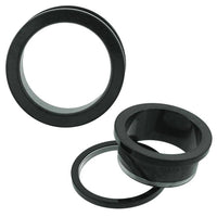 Load image into Gallery viewer, Metalltunnel Tunnel Chirurgenstahl Unisex Edelstahl Plug schwarz Rand Expander Piercing.
