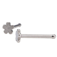 Load image into Gallery viewer, modischer Piercing mini straight Barbell aus Edelstahl silber Farben Blüte - chic-net.de
