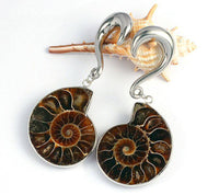 Cargar imagen en el visor de la galería, Nautilus Ohrgewicht Hook Piercing Edelstahl 4mm-8mm - chic-net.de
