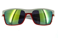 Cargar imagen en el visor de la galería, Nerd Sonnenbrille weiß bunt verspiegelt rot grün orange - chic-net.de
