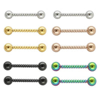 Load image into Gallery viewer, Nippel Piercing Set Brustwarzen Edelstahl Barbell Kordel - chic-net.de
