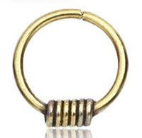Load image into Gallery viewer, Nostril Piercing Messing Nasenstecker Nasenringe Nasen Pins gold Kugeln Spiralen - chic-net.de
