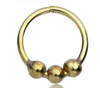 Load image into Gallery viewer, Nostril Piercing Messing Nasenstecker Nasenringe Nasen Pins gold Kugeln Spiralen - chic-net.de

