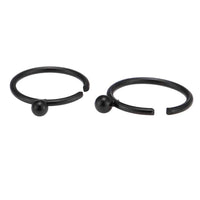 Load image into Gallery viewer, Nostril Piercing Nasenringe Ring Kugel schwarz Chirurgenstahl - chic-net.de
