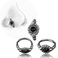 Load image into Gallery viewer, Nostril Piercing Nasenringe Silber Nasenring Kugeldesign 1 cm/0,8 mm - chic-net.de
