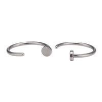 Load image into Gallery viewer, Nostril Piercing Offener Nasenring Platte silber Farben Chirurgenstahl - chic-net.de
