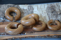 Cargar imagen en el visor de la galería, Ohr Donut Holz Ohrgewicht-Piercing Teakholz Ring - chic-net.de
