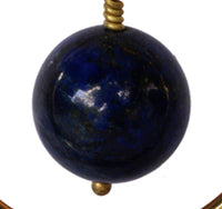 Load image into Gallery viewer, Ohr Piercing Brass gold antik Stein Kugel Lapis Lazuli Bogen 1.2mm 4mm - chic-net.de
