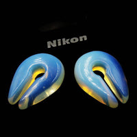 Cargar imagen en el visor de la galería, Ohr Piercing Opalit Stein Schlüsselloch Ohrgewicht - chic-net.de
