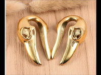 Load image into Gallery viewer, Ohrgewicht 12mm Hook Edelstahl PVD Vogel Skull Piercing - chic-net.de
