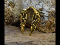 Load image into Gallery viewer, Ohrgewicht 14mm Dehner Edelstahl gold PVD Spiral Flügel - chic-net.de
