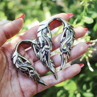 Load image into Gallery viewer, Ohrgewicht 14mm Dehner Edelstahl gold PVD Spiral Flügel - chic-net.de
