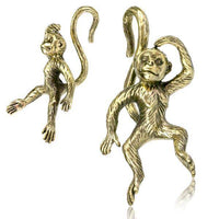 Cargar imagen en el visor de la galería, Ohrgewicht 4mm Hook Messing Affe 70mm Dehner - chic-net.de
