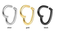 Load image into Gallery viewer, Ohrgewicht 6mm Dehner Edelstahl gold PVD Herz Piercing - chic-net.de
