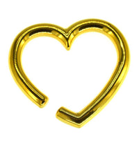 Load image into Gallery viewer, Ohrgewicht 6mm Dehner Edelstahl gold PVD Herz Piercing - chic-net.de
