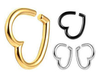 Load image into Gallery viewer, Ohrgewicht 6mm Dehner Edelstahl gold PVD Herz Piercing - chic-net.de
