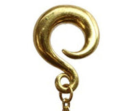 Load image into Gallery viewer, Ohrgewicht 6mm Piercing Anhänger Brass Ohrring gold Hook Bone Skull Schildkröte - chic-net.de
