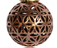 Cargar imagen en el visor de la galería, Ohrgewicht Kugel Lebensblume 4mm Piercing Brass Ohrring gold Hook Bronze rötlich - chic-net.de
