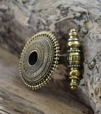 Cargar imagen en el visor de la galería, Ohrgewicht Messing 25mm Flesh Tunnel Teller Querstab - chic-net.de
