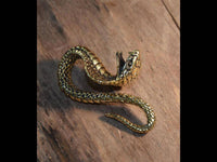 Cargar imagen en el visor de la galería, Ohrgewicht Messing 3mm 8ga Kobra Schlange Hook - chic-net.de
