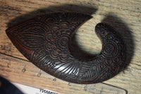 Cargar imagen en el visor de la galería, Ohrgewicht Narraholz Tropfen 16mm Piercing Blumen - chic-net.de
