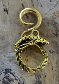 Load image into Gallery viewer, Ohrgewicht Piercing Hook Edelstahl PVD Weltenschlange - chic-net.de
