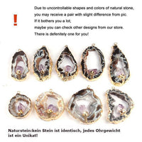 Cargar imagen en el visor de la galería, Ohrgewicht Piercing Hook Edelstahl Stein gold lila - chic-net.de
