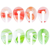 Cargar imagen en el visor de la galería, Ohrgewicht Stein 12mm Tropfen Schlüsselloch rot grün - chic-net.de
