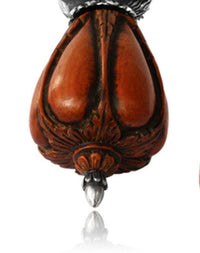 Load image into Gallery viewer, Ohrgewichte Piercing Elefant Sawoholz Brass silbern antik Tropfen 55 g - chic-net.de
