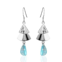 Load image into Gallery viewer, Ohrhänger Ohrringe 925er Sterling Silber nickelfrei Damen Zirkonia Baum Stein - chic-net.de
