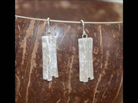 Cargar imagen en el visor de la galería, Ohrringe 925 Sterling Silber Bänder gebürstet 29mm - chic-net.de
