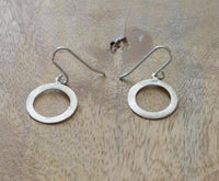 Load image into Gallery viewer, Ohrringe 925 Sterling Silber Ring gebürstet 16mm - chic-net.de
