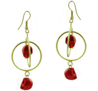 Load image into Gallery viewer, Ohrringe Damen Ohrhänger Kupfer Ohrschmuck Schmuck Hänger Totenkopf - chic-net.de
