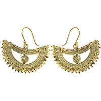 Load image into Gallery viewer, Ohrringe Halbkreis gebogen Seil Tropfen Messing antik golden Ohrhänger nickelfrei Piercing Tribal - chic-net.de
