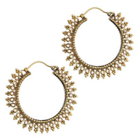 Load image into Gallery viewer, Ohrringe Punkte Messing Kreise Punkte in Dreieckform golden nickelfrei antik Schmuck Piercing - chic-net.de
