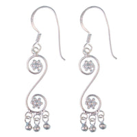 Load image into Gallery viewer, Ohrringe Silberohrringe 925er Sterling Silber Damen Ohrhänger Schnörkel - chic-net.de
