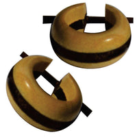 Load image into Gallery viewer, Ohrringe Sonoholz Buaya Holz kleine Creolen Pin Stick - chic-net.de
