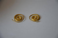 Load image into Gallery viewer, Ohrringe vergoldet 925 Silber gebürstet Spiralen - chic-net.de
