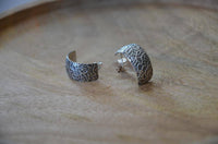 Load image into Gallery viewer, Ohrstecker 925 Sterling Silber Creole oxidiert Dornen - chic-net.de
