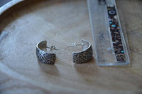 Load image into Gallery viewer, Ohrstecker 925 Sterling Silber Creole oxidiert Dornen - chic-net.de
