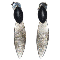 Load image into Gallery viewer, Ohrstecker 925 Sterling Silber Mandeln schwarz 27mm - chic-net.de
