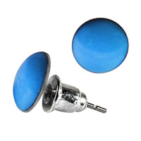 Load image into Gallery viewer, Ohrstecker bunt rund 8 mm gewölbt Stecker Acryl Unisex Ohrringe Edelstahl nickelfrei - chic-net.de
