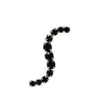 Load image into Gallery viewer, Ohrstecker, Earlines, Schwarz, aus Zirkonia, 925er Sterlingsilber-Stecker - chic-net.de
