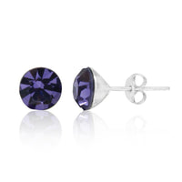 Load image into Gallery viewer, Ohrstecker Glas transparent hellgrün scheinend, 5 mm Ø, facettiert, glitzernd, 925er Sterlingsilber-Stift - chic-net.de
